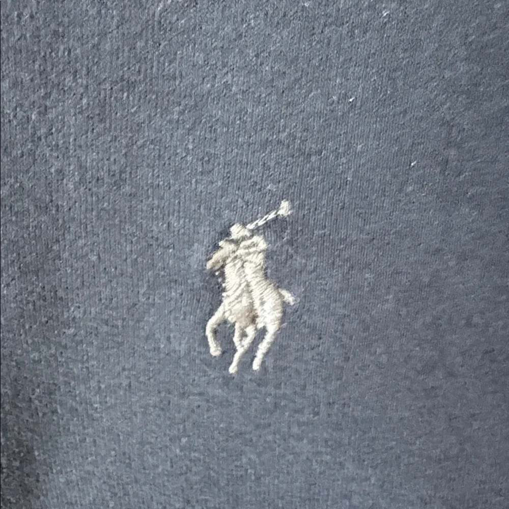Polo Ralph Lauren Luxury Jersey Shawl Collar Pullover Navy Preppy Pony Size L
